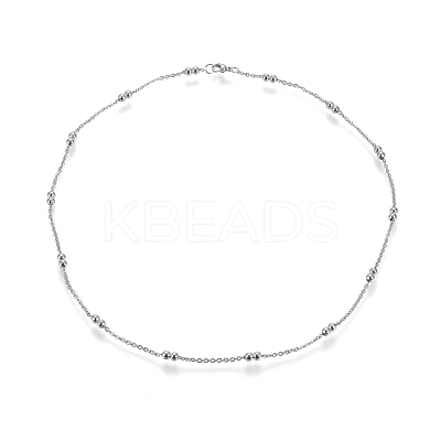 Non-Tarnish 304 Stainless Steel Cable Chain Necklaces NJEW-M183-06P-1
