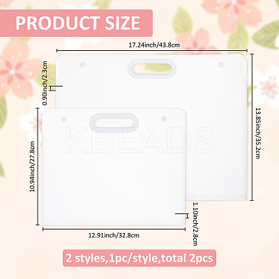 2Pcs 2 Styles PP Plastic Documents Pockets AJEW-FH0005-86A-1