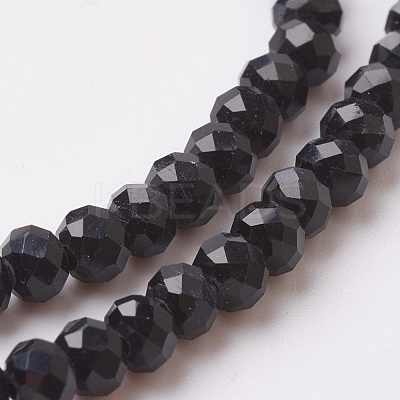 Faceted Imitation Jade Glass Beads Strands EGLA-F124-NC03-1