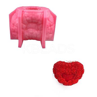 Valentine's Day 3D Embossed Rose Love Heart Candle Molds SIMO-H015-04-1