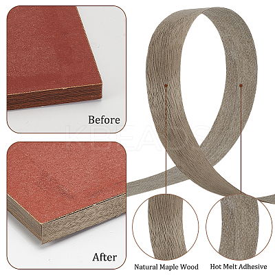 Black Walnut Edge Banding Strip DIY-WH0504-286B-1