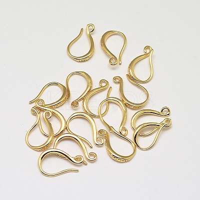 Brass Earring Hooks X-KK-L137-02G-NR-1