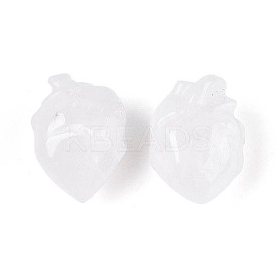 Natural Quartz Crystal Heart Beads G-T144-04B-1