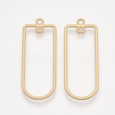 Smooth Surface Alloy 2-Loop Link Pendants PALLOY-T067-54MG-1