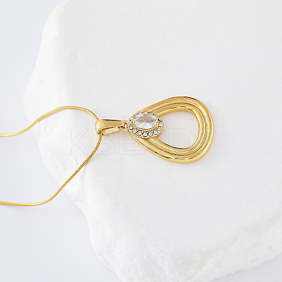 3Pcs Stainless Steel Teardrop Pendant Necklaces for Women UY8190-1