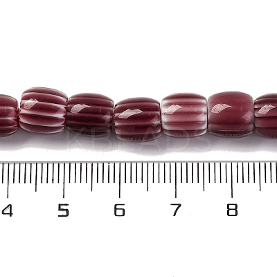 Handmade Lampwork Chevron Beads Strands X-LAMP-K041-01B-02-1