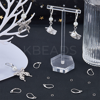 40Pcs Brass Leverback Earring Findings FIND-BBC0003-17-1