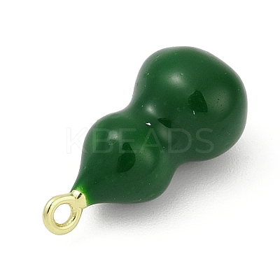 Gourd Brass Enamel Pendants KK-G526-20G-1