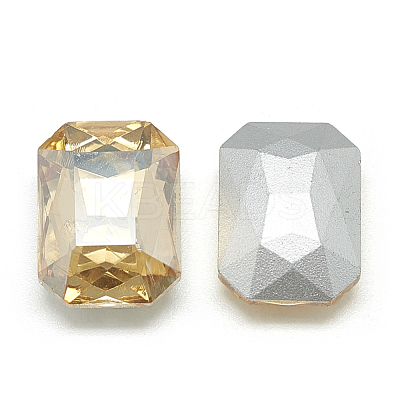 Pointed Back Glass Rhinestone Cabochons RGLA-T079-8x10mm-06-1
