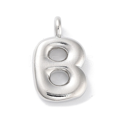 Rack Plating Brass Balloon Letter Pendants X-KK-C050-01P-B-1