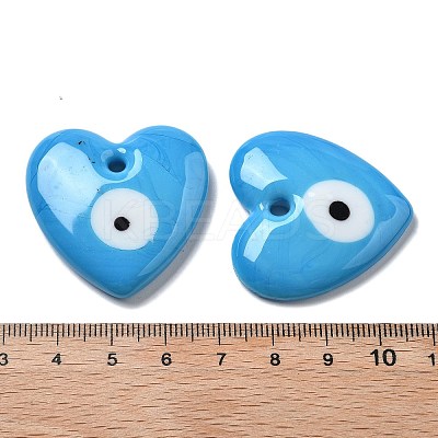Handmade Evil Eye Lampwork Pendants LAMP-F035-11E-1