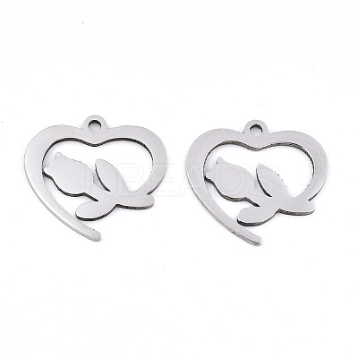 Non-Tarnish Valentine's Day 201 Stainless Steel Pendants STAS-S081-077-1