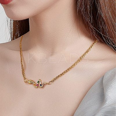 5Pcs Brass Micro Pave Cubic Zirconia Links Connectors ZIRC-SZ0002-80G-1