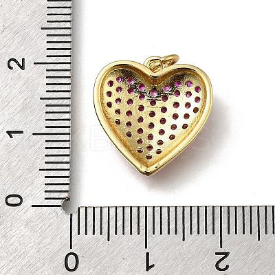 Brass Micro Pave Cubic Zirconia Pendants KK-C090-42G-04-1