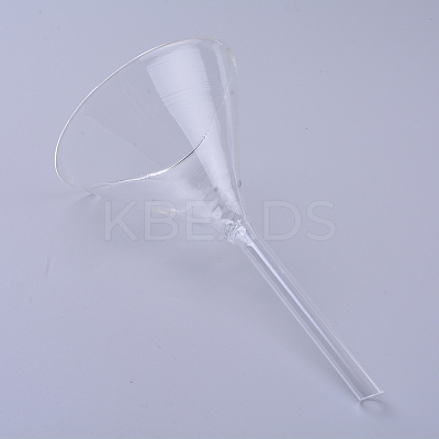 Transparent Glass Funnel Hopper AJEW-WH0104-45A-1