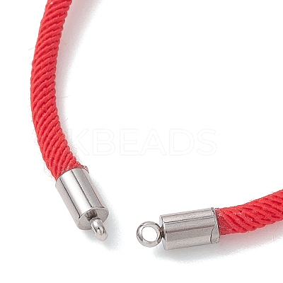 Nylon Round Cord Slider Bracelet Makings AJEW-JB01516-1