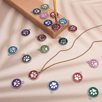 20Pcs 10 Colors Enamel Charms ENAM-SZ0001-95-1