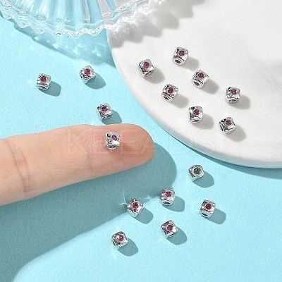 SHEGRACE Brass Cubic Zirconia Beads XGRQ4H438-682P-A-1