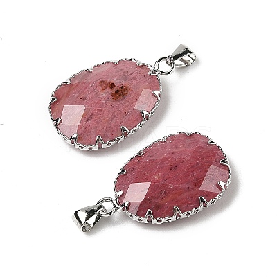 Natural Rhodonite Pendants G-H086-01P-07-1