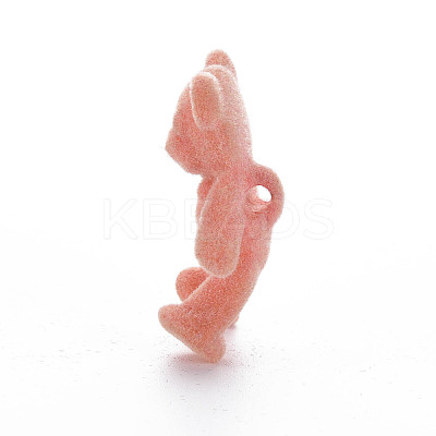 Flocky Acrylic Shank Buttons OACR-N010-031G-1