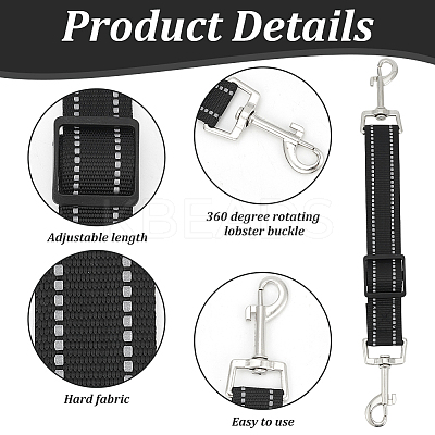 Adjustable Reflective Polyester Pet Leashes AJEW-WH0314-194-1