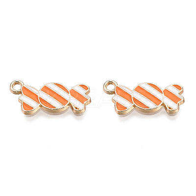 Light Gold Plated Alloy Pendants LS-ENAM-T009-38A-1