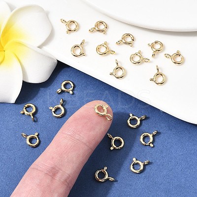 SHEGRACE Brass Spring Ring Clasps XGR0017G-46G-1
