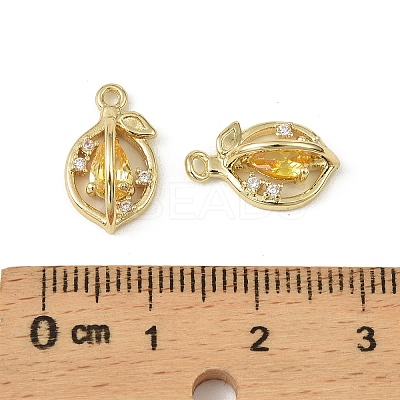 Brass Micro Pave Cubic Zirconia Pendants LS-KK-C107-05G-1