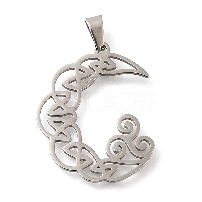 Anti-Tarnish 304 Stainless Steel Pendants STAS-R131-04P-1