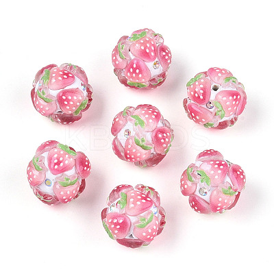 Fruit Round Resin Beads RESI-T059-03I-1