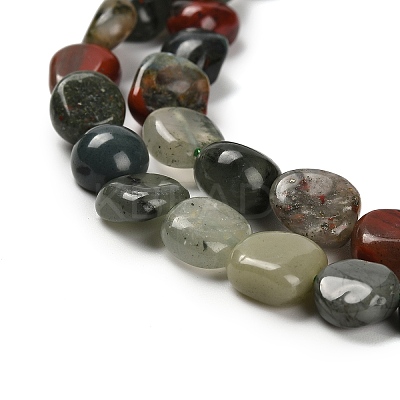 Natural African Bloodstone Beads Strands G-P497-01E-13-1