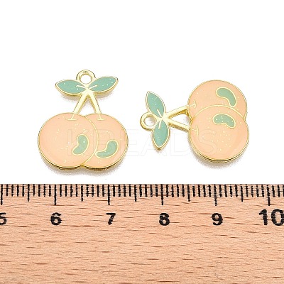Light Gold Plated Alloy Enamel Pendants PALLOY-N176-25C-RS-1