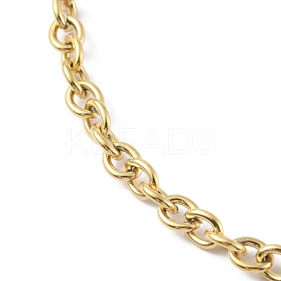 Ion Plating(IP) 304 Stainless Steel Cable Chain Bracelets for Men Women BJEW-M293-04G-1