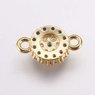 Brass Micro Pave Cubic Zirconia Links ZIRC-E143-47G-1