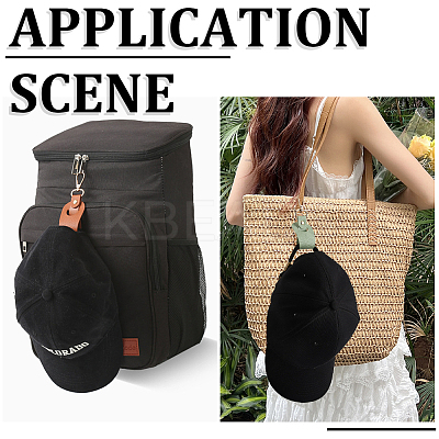 4Pcs 2 Colors Imitation Leather Hat Clips FIND-GF0008-14A-1