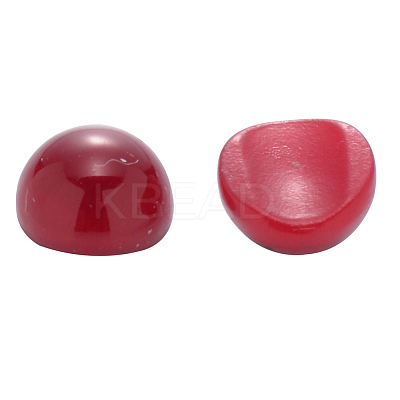 Half Round ABS Plastic Imitation Pearl Cabochons MRMJ-Q092-6mm-D06-1