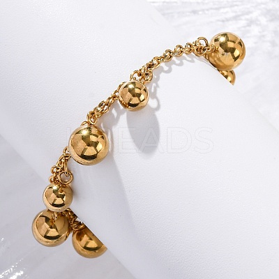 Ion Plating(IP) 304 Stainless Steel Charm Bracelets BJEW-L636-05-G-1