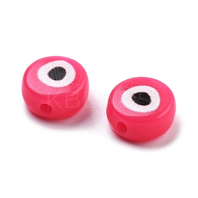 Opaque Printed Acrylic Beads OACR-G038-04C-1