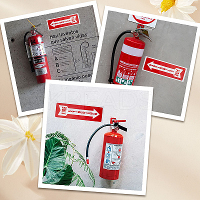 Waterproof Fire Extinguisher Sign Stickers DIY-WH20049-20-1