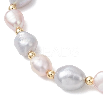 Natural Cultured Freshwater Pearl Beads Stretch Bracelets for Women BJEW-JB13210-01-1