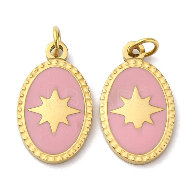 304 Stainless Steel Enamel Pendants STAS-U061-23G-01-1