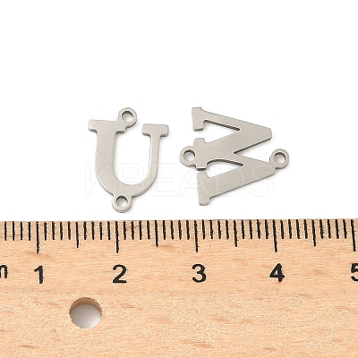 26Pcs 26 Styles 201 Stainless Steel Laser Cut Letter A~Z Links STAS-P428-16P-1