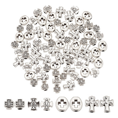 8 bags 4 styles Tibetan Style Alloy Beads FIND-AR0004-86-1