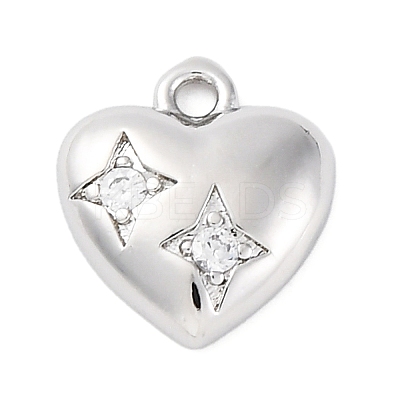 Brass Micro Pave Cubic Zirconia Charms KK-A240-21P-1