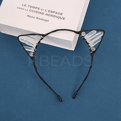 Natural Quartz Crystal Hair Bands PW-WG22359-01-1