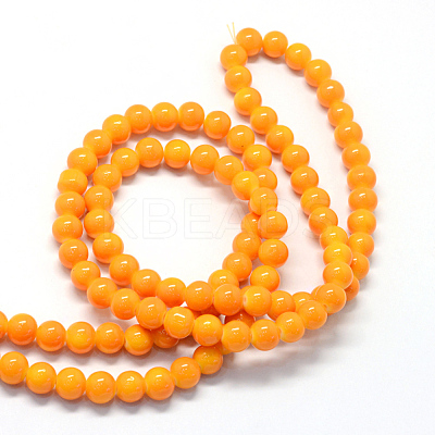 Baking Paint Glass Round Bead Strands DGLA-Q020-10mm-12-1