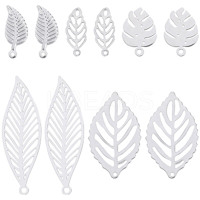 100Pcs 5 Styles 304 & 201 & 316 Surgical Stainless Steel Pendants STAS-SC0006-84-1