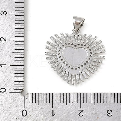 Brass Micro Pave Cubic Zirconia Pendants KK-P323-11F-P01-1