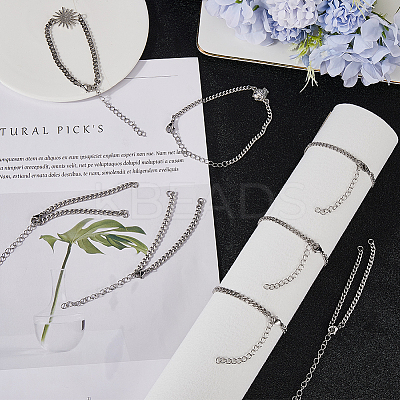 16Pcs 304 Stainless Steel Twisted Chains Bracelet Making AJEW-SC0002-50-1