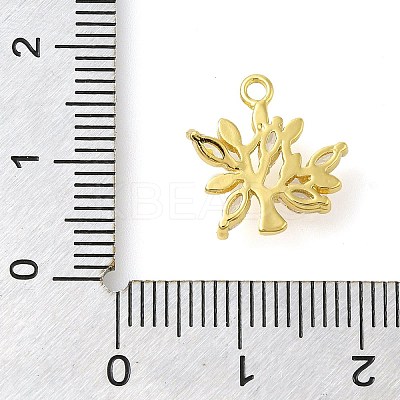 Rack Plating Brass Micro Pave Cubic Zirconia Charms KK-S396-37G-1